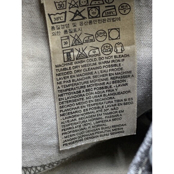 Levi's 513 Denim Jeans Men's Slim Straight Distressed Zip Black Size 36X30 - Picture 16 of 16